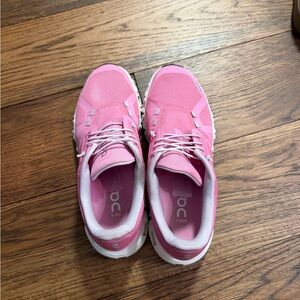 On Running Cloud Pink Mesh Athletic Shoes